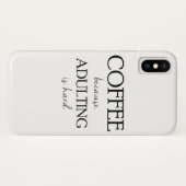 Adultingが堅い場合であるのでコーヒー Case-Mate iPhoneケース (裏面(横))