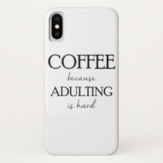Adultingが堅い場合であるのでコーヒー iPhone X ケース