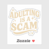 Adulting is a scam シール (シート)