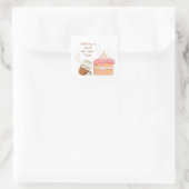 Adulting Is Hard Cake Sticker - Funny Millennial スクエアシール (バッグ)