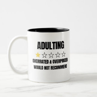 Adulting Overpriced overrared would not recommend ツートーンマグカップ