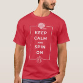 Adults' Hanukkah Shirt - "Keep Calm and Spin On" Tシャツ (正面)