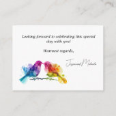 Adults Only LGBTQ+ Rainbow Lovebirds エンクロージャーカード (裏面)