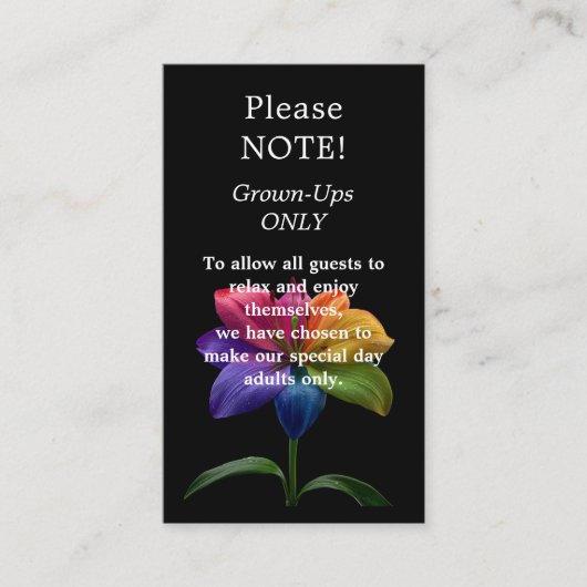 🌈 Adults only wedding エンクロージャーカード (正面)