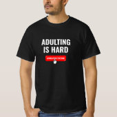 Adutingは懸命 – 登録解除 |カスタマイズ可能引用文 tシャツ (正面)