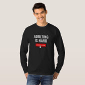 Adutingは懸命 – 登録解除 |カスタマイズ可能引用文 tシャツ (正面フル)