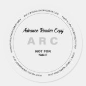 Advance Reader Copy ARC Not for Sale 丸型本ステッカー ラウンドシール (正面)