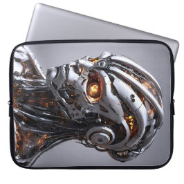 Advanced AI Chrome Android Cyborg Futuristic ラップトップスリーブ