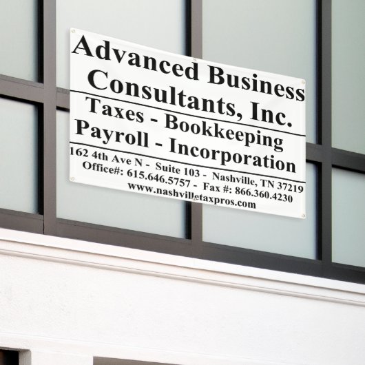 Advanced Business 横断幕 (ビルの外側)