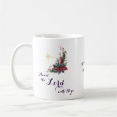 Advent Await the Lord with Hope Christmas Star コーヒーマグカップ (左)