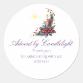 Advent by Candlelight Women Ministry P Christmas ラウンドシール (正面)
