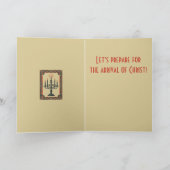 Advent Candelabra Minimal Nordic Christmas カード (内部)