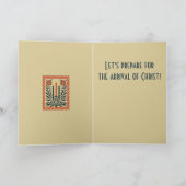 Advent Candelabra Minimal Nordic Christmas Floral カード (内部)