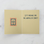 Advent Candelabra Minimal Stylized Nordic Christma カード (内部)