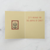 Advent Candelabra Stylized Nordic Christmas  カード (内部)