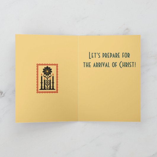 Advent Hope, Peace, Joy, and Love Stylized Design  カード (内部)