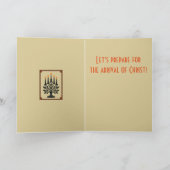 Advent Stylized Candelabra Nordic Christmas  カード (内部)