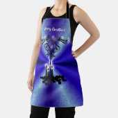 Adventance, Christmas Artdeco on Blue Green Rainbo エプロン (インサイチュ)