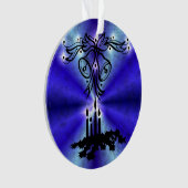 Adventance, Christmas Artdeco on Blue Green Rainbo オーナメント (正面)