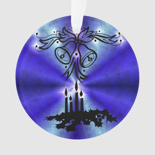 Adventance, Christmas Artdeco on Blue Green Rainbo オーナメント (正面)