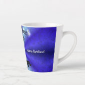 Adventance, Christmas Artdeco on Blue Green Rainbo カフェラテマグ (右)
