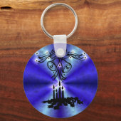 Adventance, Christmas Artdeco on Blue Green Rainbo キーホルダー (裏面)