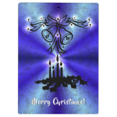 Adventance, Christmas Artdeco on Blue Green Rainbo クリップボード (裏面)