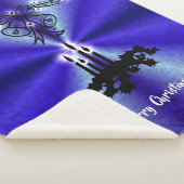 Adventance, Christmas Artdeco on Blue Green Rainbo シェルパブランケット (3/4)