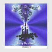 Adventance, Christmas Artdeco on Blue Green Rainbo シール (シート)