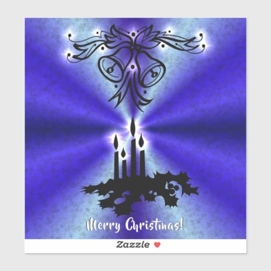 Adventance, Christmas Artdeco on Blue Green Rainbo シール (シート)