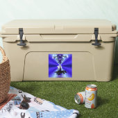 Adventance, Christmas Artdeco on Blue Green Rainbo シール (クーラー)