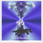 Adventance, Christmas Artdeco on Blue Green Rainbo シール<br><div class="desc">Adventance,  Christmas Artdeco on Blue Green Rainbow in elephanten-skin leather-optics,  Digital Art by Krisi ArtKSZP.ストアの詳細カテゴリ>>>>クリスマス – Weihnachen >>>青のクリスマス</div>