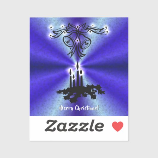 Adventance, Christmas Artdeco on Blue Green Rainbo シール (シート)