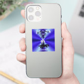 Adventance, Christmas Artdeco on Blue Green Rainbo シール (スマートフォン)