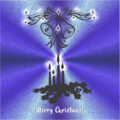 Adventance, Christmas Artdeco on Blue Green Rainbo シール (正面)