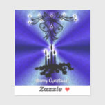 Adventance, Christmas Artdeco on Blue Green Rainbo シール<br><div class="desc">Adventance,  Christmas Artdeco on Blue Green Rainbow in elephanten-skin leather-optics,  Digital Art by Krisi ArtKSZP.ストアの詳細カテゴリ>>>>クリスマス – Weihnachen >>>青のクリスマス</div>