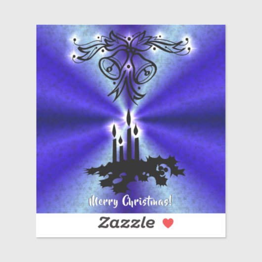 Adventance, Christmas Artdeco on Blue Green Rainbo シール (シート)