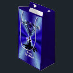 Adventance, Christmas Artdeco on Blue Green Rainbo スモールペーパーバッグ<br><div class="desc">Adventance,  Christmas Artdeco on Blue Green Rainbow in elephanten-skin leather-optics,  Digital Art by Krisi ArtKSZP.ストアの詳細カテゴリ>>>>クリスマス – Weihnachen >>>青のクリスマス</div>