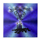 Adventance, Christmas Artdeco on Blue Green Rainbo タイル (正面)