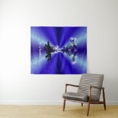 Adventance, Christmas Artdeco on Blue Green Rainbo タペストリー (インサイチュ(横))