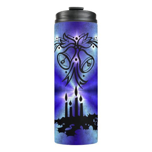 Adventance, Christmas Artdeco on Blue Green Rainbo タンブラー (正面)