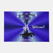 Adventance, Christmas Artdeco on Blue Green Rainbo ドアマット (正面)