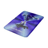 Adventance, Christmas Artdeco on Blue Green Rainbo バスマット (アングル)