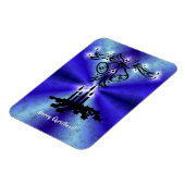 Adventance, Christmas Artdeco on Blue Green Rainbo マグネット (左側)