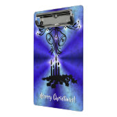 Adventance, Christmas Artdeco on Blue Green Rainbo ミニクリップボード (アングル2)