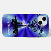 Adventance, Christmas Artdeco on Blue Green Rainbo Case-Mate iPhoneケース (裏面 (横))