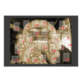 adventskalender mit nikolaus フォトプリント           