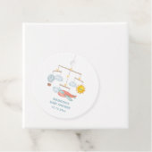 Adventure Airplane Hot Air Balloon Baby Shower  フェイバータグ (インサイチュ)