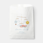Adventure Airplane Hot Air Balloon Baby Shower  フェイバーバッグ (正面)