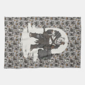 adventure American Bulldog gladiator dog キッチンタオル (横)